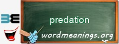 WordMeaning blackboard for predation